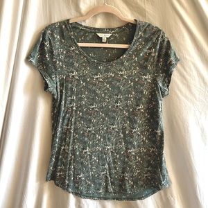 Lucky Brand Shirt - Teal Floral Size M